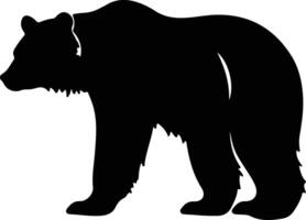 svart björn svart silhuett vektor