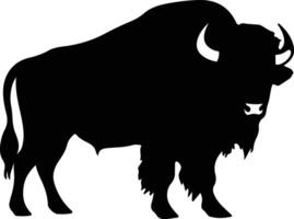 bison svart silhuett vektor