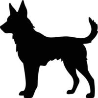 Kap Jagd Hund schwarz Silhouette vektor