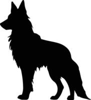 Kap Jagd Hund schwarz Silhouette vektor