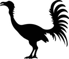 Dinornis schwarz Silhouette vektor