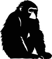 Bonobo schwarz Silhouette vektor