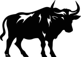 Stier schwarz Silhouette vektor