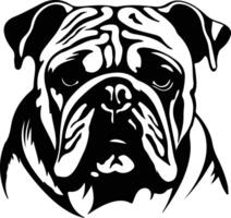 Bulldogge schwarz Silhouette vektor