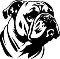 Bulldogge schwarz Silhouette vektor