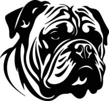 Bulldogge schwarz Silhouette vektor