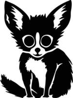 Bushbaby schwarz Silhouette vektor