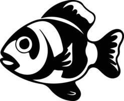 Clownfisch schwarz Silhouette vektor