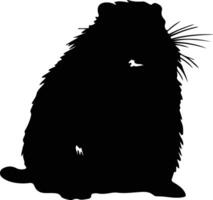 coypu schwarz Silhouette vektor