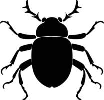 Dunkelling Käfer Silhouette vektor