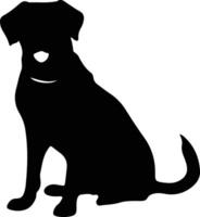 Hund schwarz Silhouette vektor