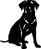 Hund schwarz Silhouette vektor