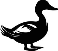 Ente schwarz Silhouette vektor