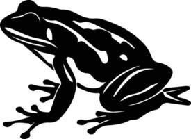 Frosch schwarz Silhouette vektor