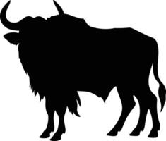 Gnu schwarz Silhouette vektor