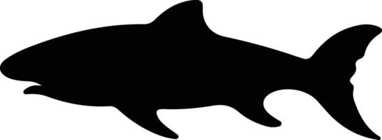 Grönland Hai schwarz Silhouette vektor