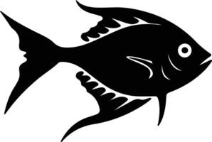hatchfish svart silhuett vektor