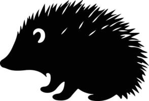 Igel schwarz Silhouette vektor