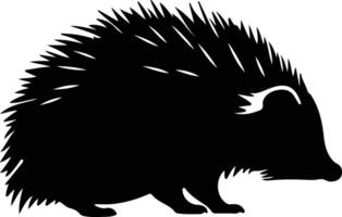 Igel schwarz Silhouette vektor