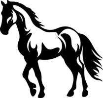 Pferd schwarze Silhouette vektor