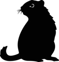 Hyrax schwarz Silhouette vektor