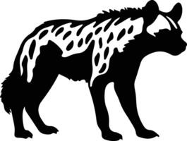 hyena svart silhuett vektor