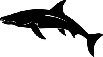 Kronosaurus schwarz Silhouette vektor