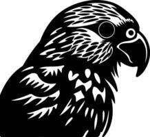 kakapoblack svart silhuett vektor