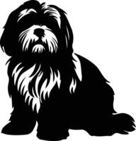 lhasa apso Silhouette vektor