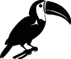 kölnäbbad toucan svart silhuett vektor