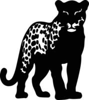 Leopard schwarz Silhouette vektor