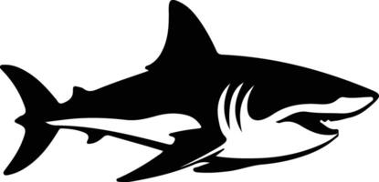 lysande haj svart silhuett vektor