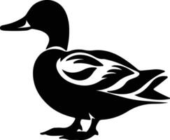 Stockente Ente schwarz Silhouette vektor