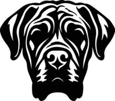 mastiff svart silhuett vektor