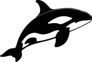 Orca schwarz Silhouette vektor