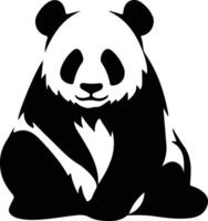 panda svart silhuett vektor