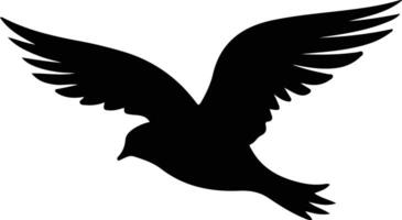 Sturmvogel schwarz Silhouette vektor