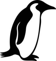 pingvin svart silhuett vektor