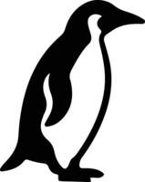 Pinguin schwarz Silhouette vektor