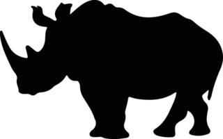 Nashorn schwarze Silhouette vektor