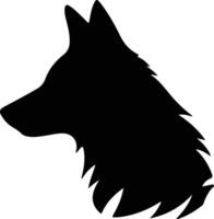 rot Wolf schwarz Silhouette vektor