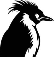 Rockhopper Pinguin schwarz Silhouette vektor