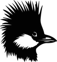 Rockhopper Pinguin schwarz Silhouette vektor