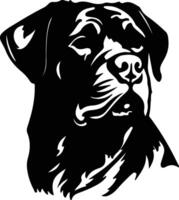 Rottweiler schwarz Silhouette vektor