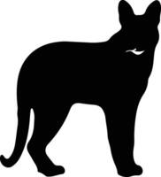 Serval schwarz Silhouette vektor