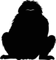 Siamang schwarz Silhouette vektor