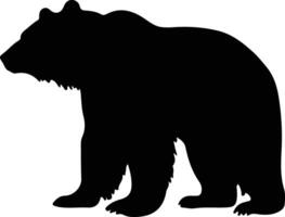 Polar- Bär schwarz Silhouette vektor