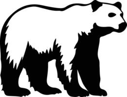 Polar- Bär schwarz Silhouette vektor