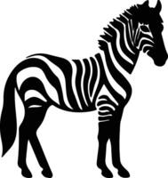 quagga schwarz Silhouette vektor