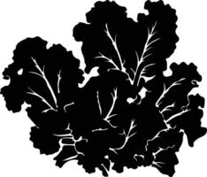 Kohl Grüns schwarz Silhouette vektor